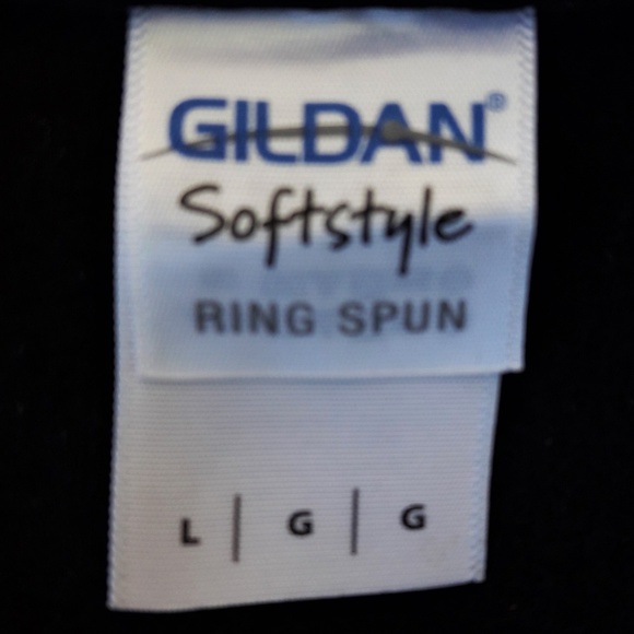 Graphic Black Tee T Shirt Bored Smiley Face Destroyed Meditation L - Picture 4 of 5